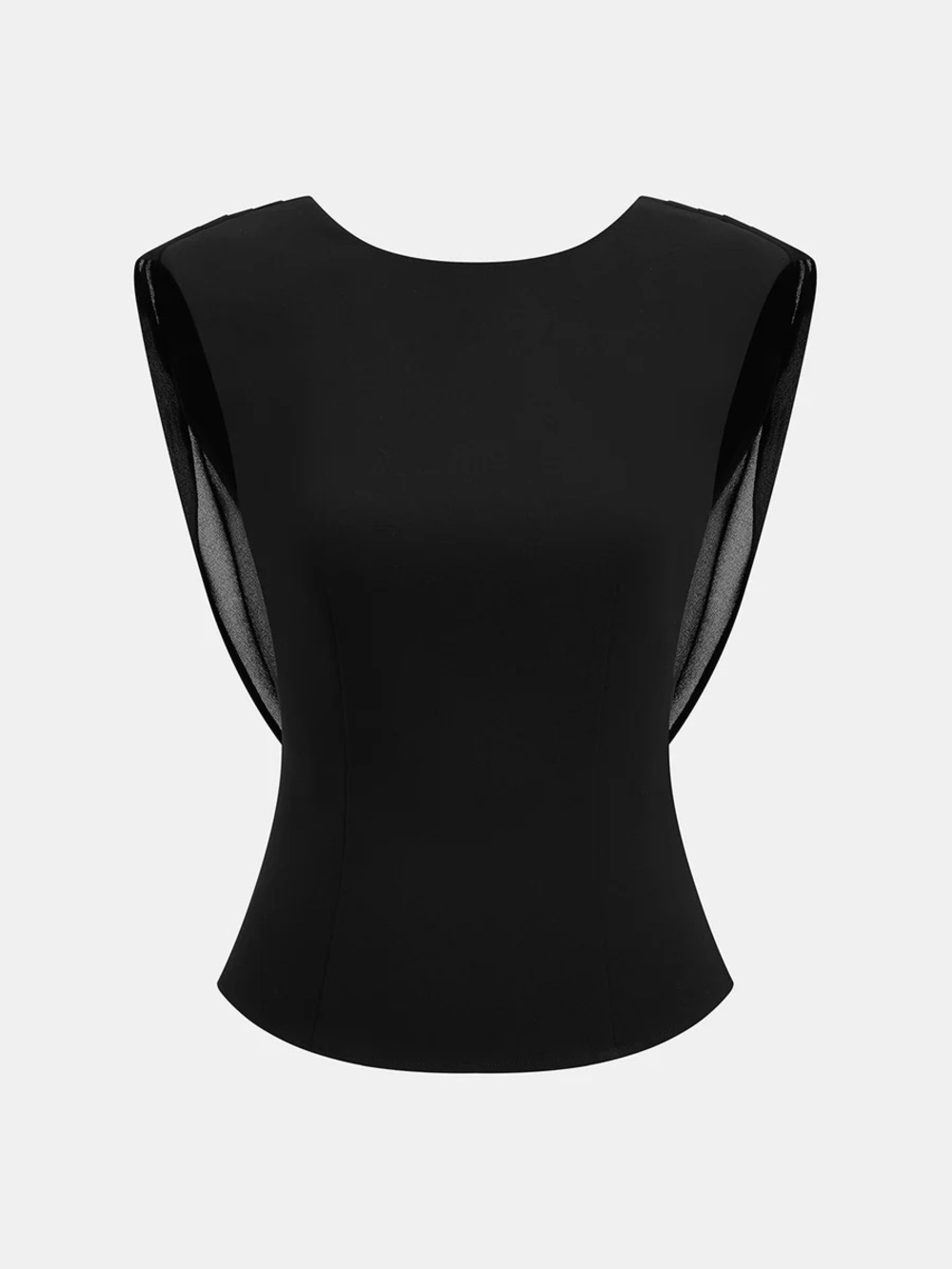 Commense Draped Cowl-Back Sleeveless Top Sz Small